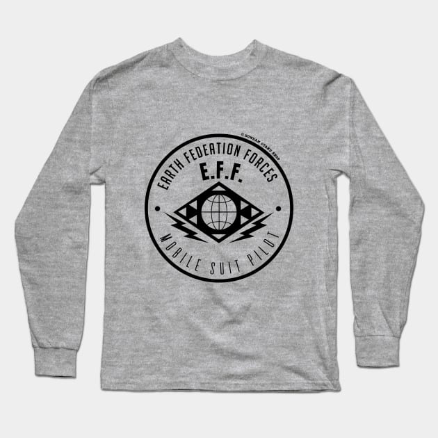 Earth Federation Ace Badge V1 Long Sleeve T-Shirt by Gundam Otaku Shop